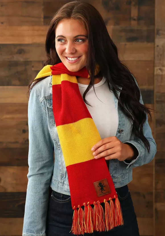 Shop FUN Costumes Gryffindor Patch Striped Harry Potter Scarf