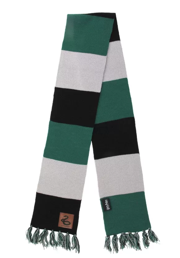 Hot FUN Costumes Harry Potter Slytherin House Patch Striped Scarf