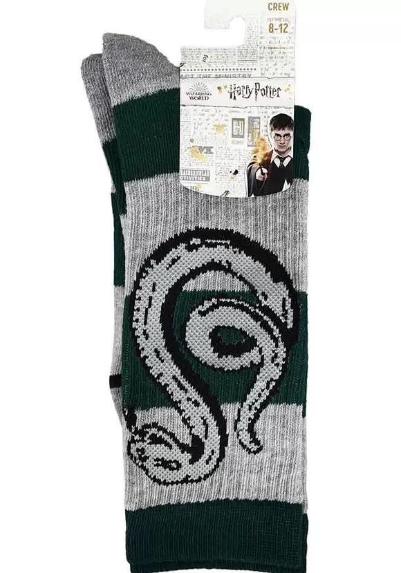 Online Bioworld Merchandising / Independent Sales Harry Potter Slytherin Stripe Rugby Crew Socks