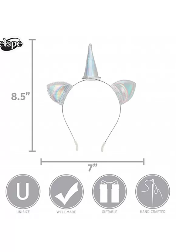 Shop FUN Costumes Holographic Mini Unicorn Rainbow Costume Headband