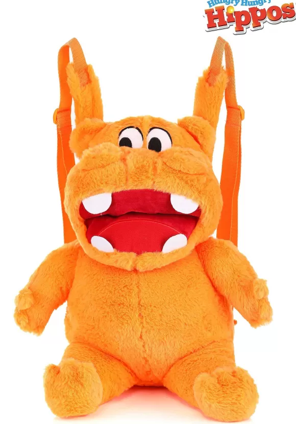 Shop Hasbro Hungry Hungry Hippos Orange Plush Backpack