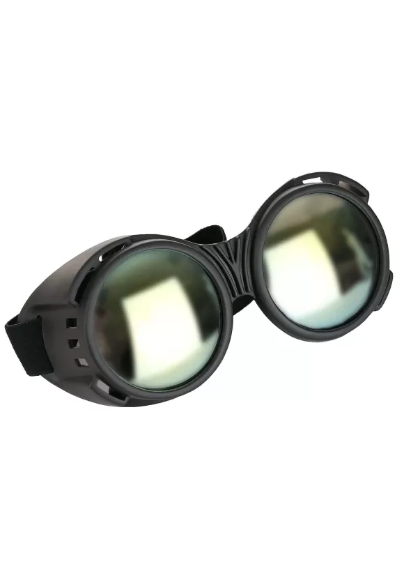 Shop FUN Costumes Industrial Black/Mirror Goggles