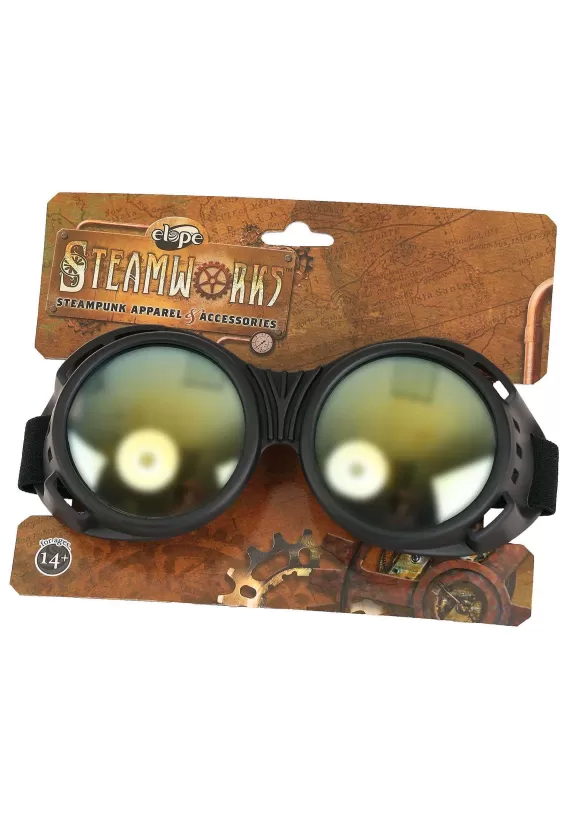 Shop FUN Costumes Industrial Black/Mirror Goggles