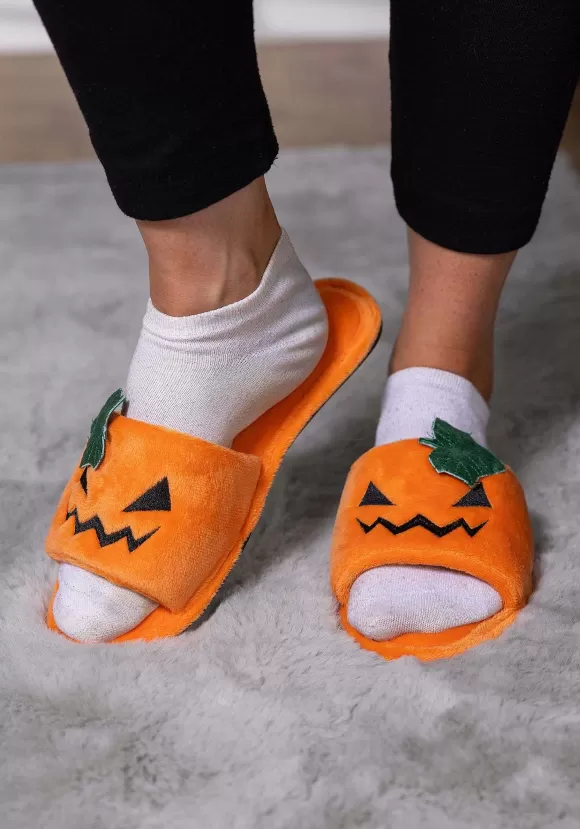 Best Sale FUN Costumes Jack O'Lantern Adult Slippers