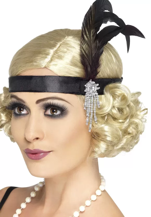 Cheap Smiffys Jeweled Black Flapper Headband