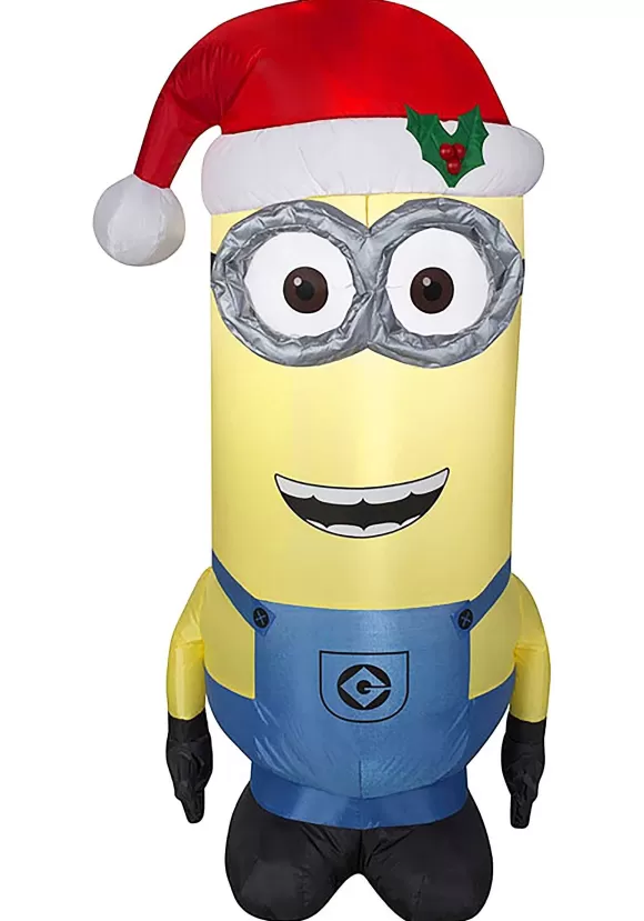 Store J Marcus Kevin Inflatable Minion In Santa Hat Despicable Me