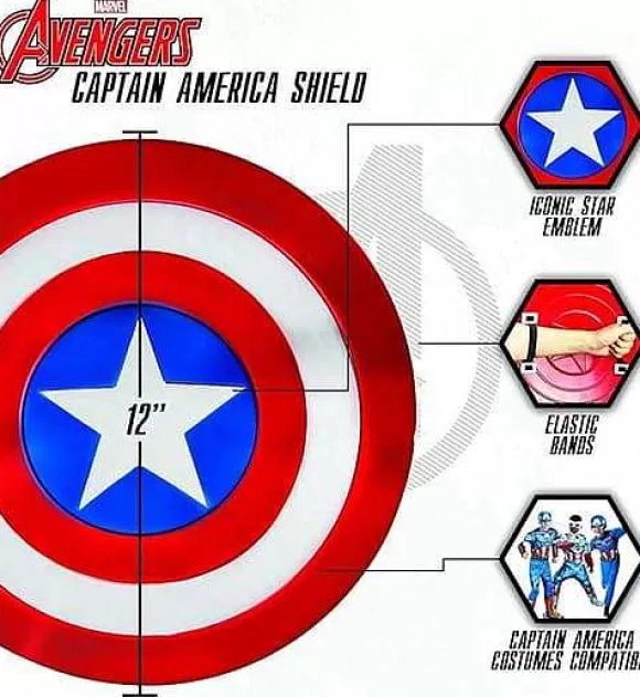 Sale Jazwares Kid'S 12-Inch Captain America Shield