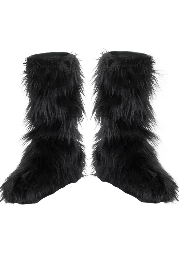 New Disguise Kids Black Furry Boot Covers