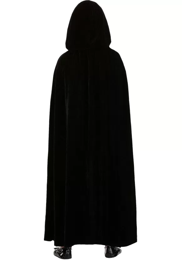 Shop FUN Costumes Kid'S Black Velvet Hooded Costume Cape