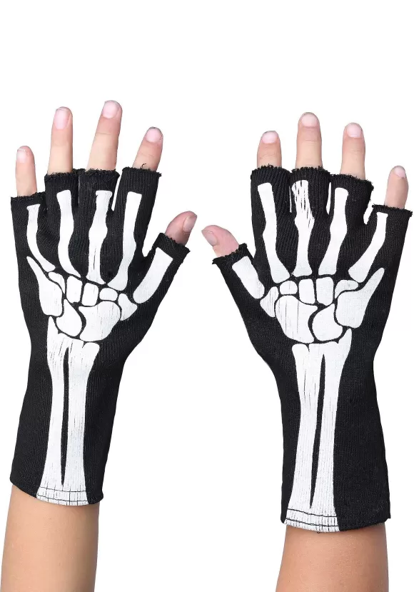 Cheap FUN Costumes Kid'S Fingerless Skeleton Gloves