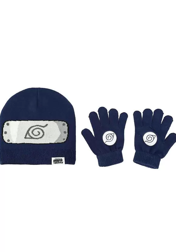 Outlet Bioworld Merchandising / Independent Sales Kid'S Naruto Hidden Leaf Village Beanie & Gloves Combo