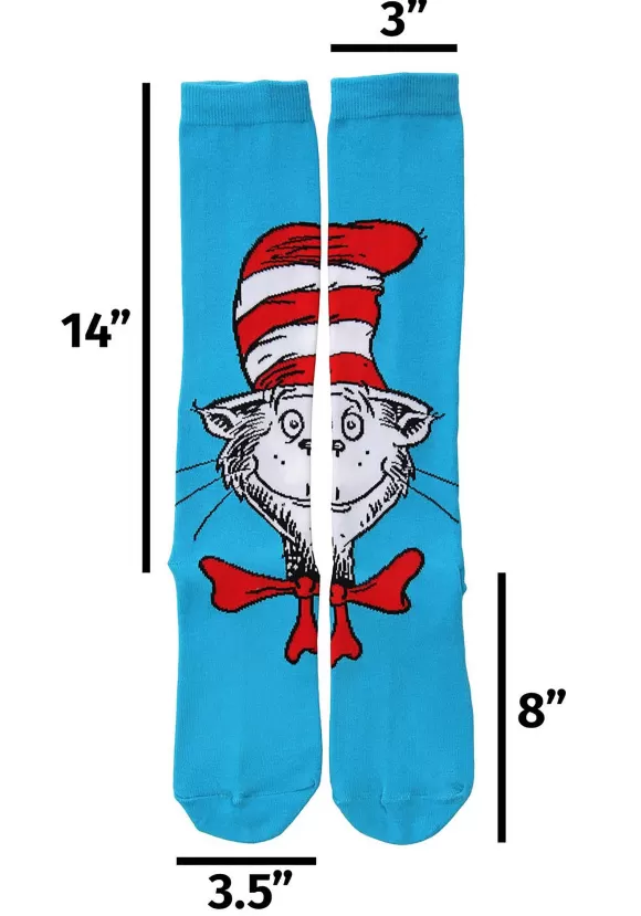 Cheap FUN Costumes Knee High The Cat In The Hat Costume Socks