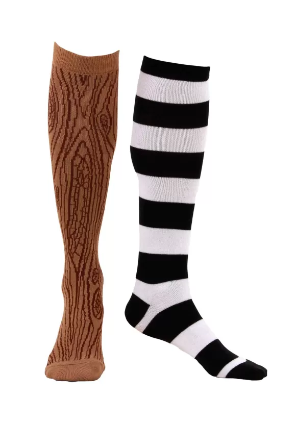 Fashion FUN Costumes Knee-High Mismatched Pirate Socks For Men