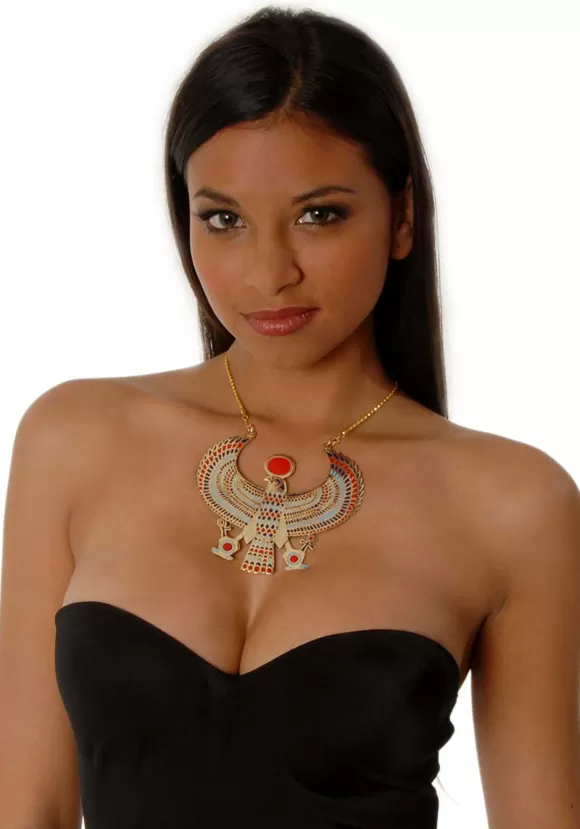 Cheap Western Fashion Large Brass Winged Horus Costume Jewelry