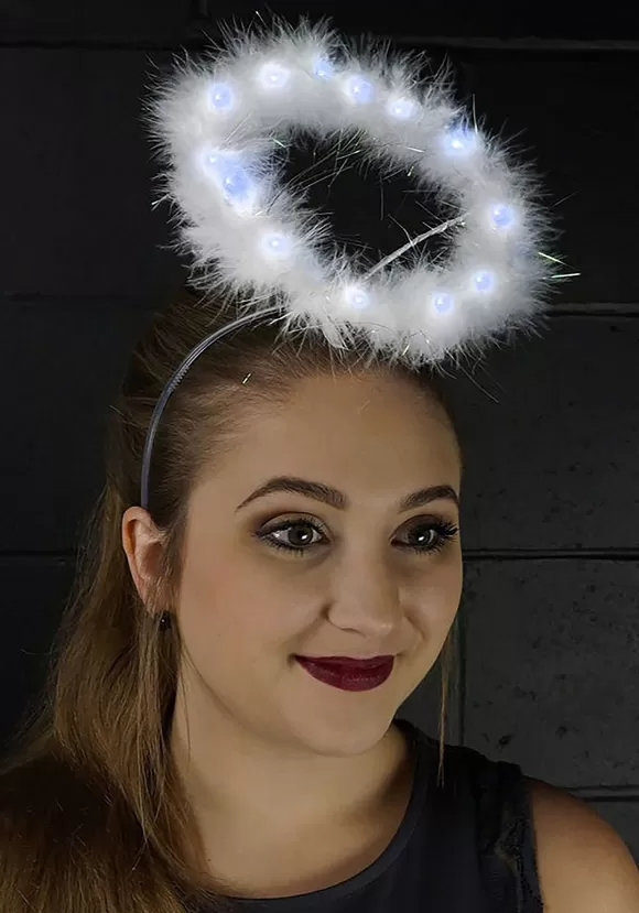 Hot Zucker Feather Led Lights Within A White Halo