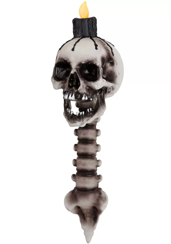 Cheap FUN Costumes Light Up Skull Torch Decoration