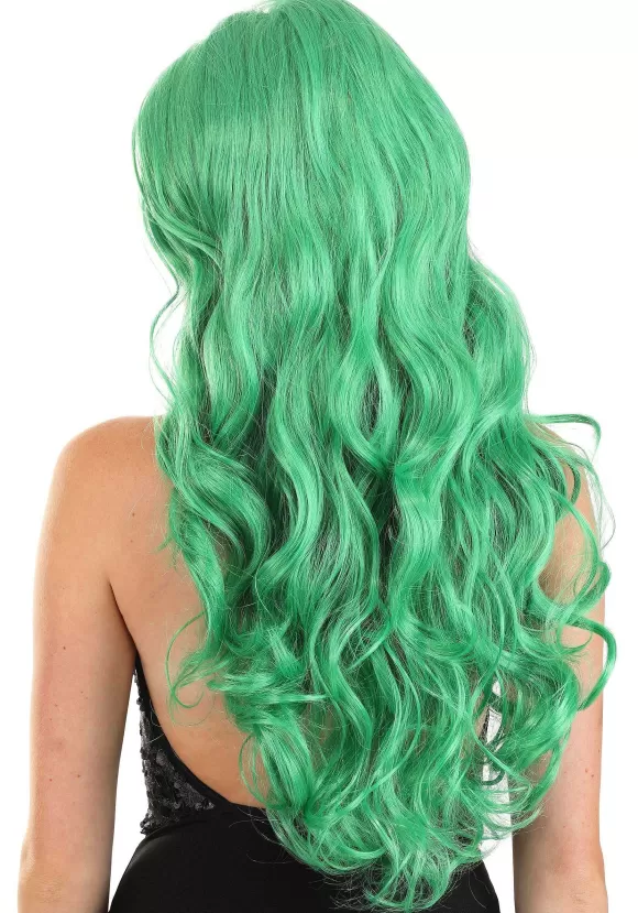 Sale FUN Costumes Long Wavy Green Wig For Women