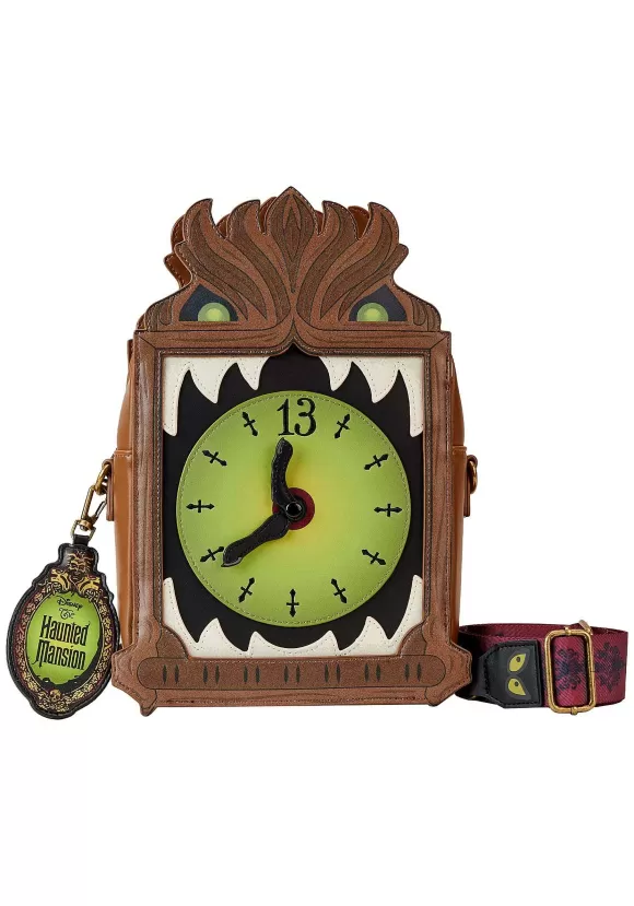 Flash Sale Loungefly Disney Haunted Mansion Clock Crossbody Bag