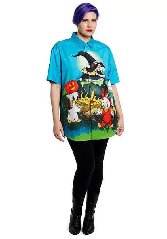 Shop Loungefly Disney Huey, Dewey, & Louie Halloween Button Up Shirt