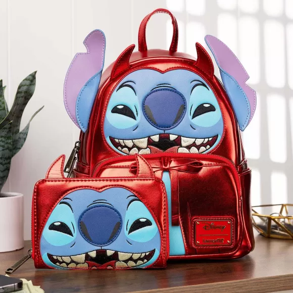 Fashion Loungefly Disney Stitch Devil Cosplay Mini Backpack