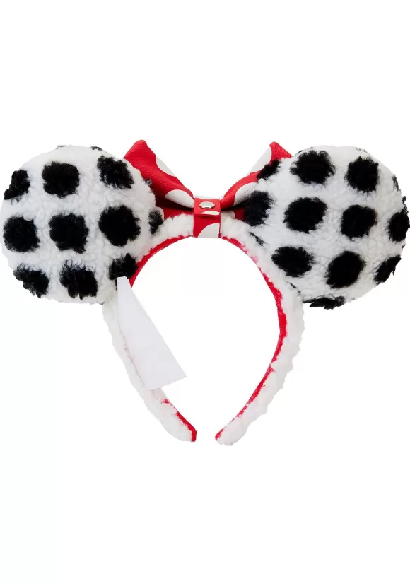 Discount Loungefly Minnie Mouse Rocks The Dots Sherpa Ear Headband