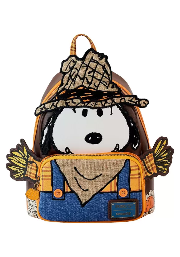 Cheap Loungefly Peanuts Snoopy Scarecrow Cosplay Mini Backpack