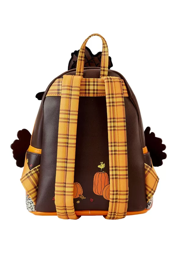 Cheap Loungefly Peanuts Snoopy Scarecrow Cosplay Mini Backpack