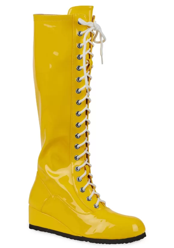 Store FUN Costumes Men'S Yellow Wrestling Boots