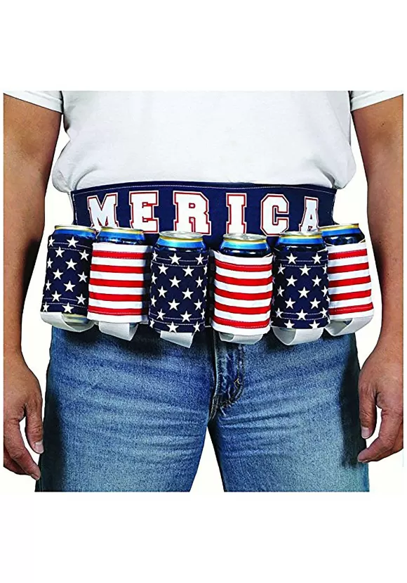 Fashion Calhoun Sportswear Merica Patriotic Beer Belt