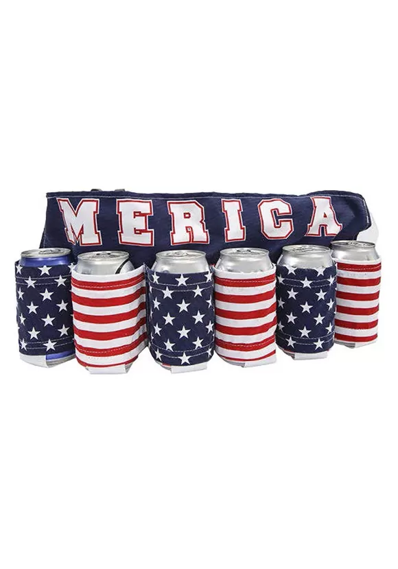 Fashion Calhoun Sportswear Merica Patriotic Beer Belt