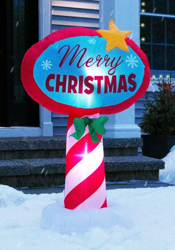 Discount FUN Costumes Merry Christmas Inflatable Holiday Sign Decoration