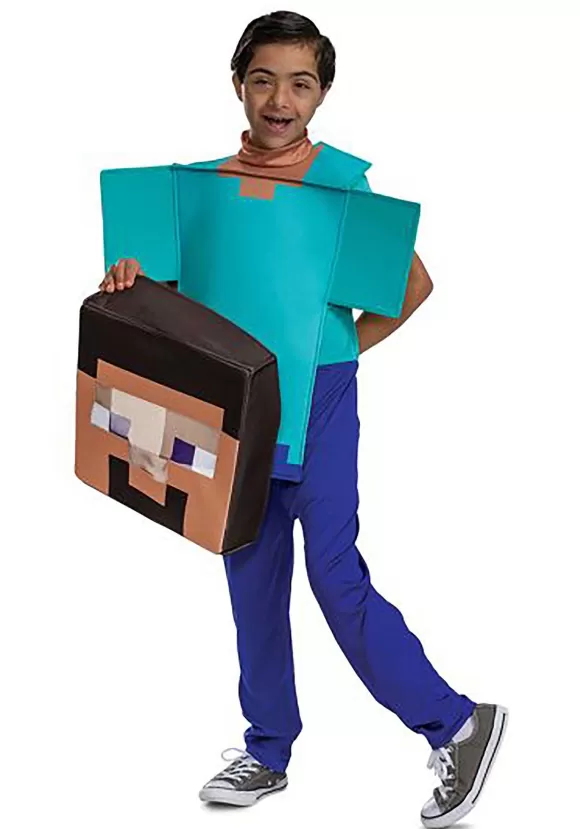 Cheap Disguise Minecraft Child Adaptive Steve Costume