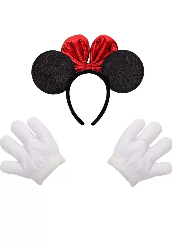 Clearance FUN Costumes Minnie Glitter Headband & Gloves Set