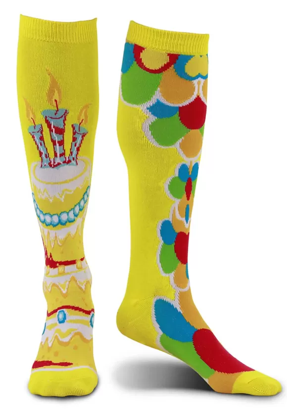 Shop FUN Costumes Mismatched Celebration Knee-High Socks Yellow