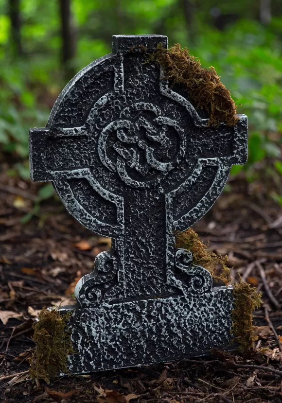 Outlet Amscan Mossy Celtic Cross Tombstone