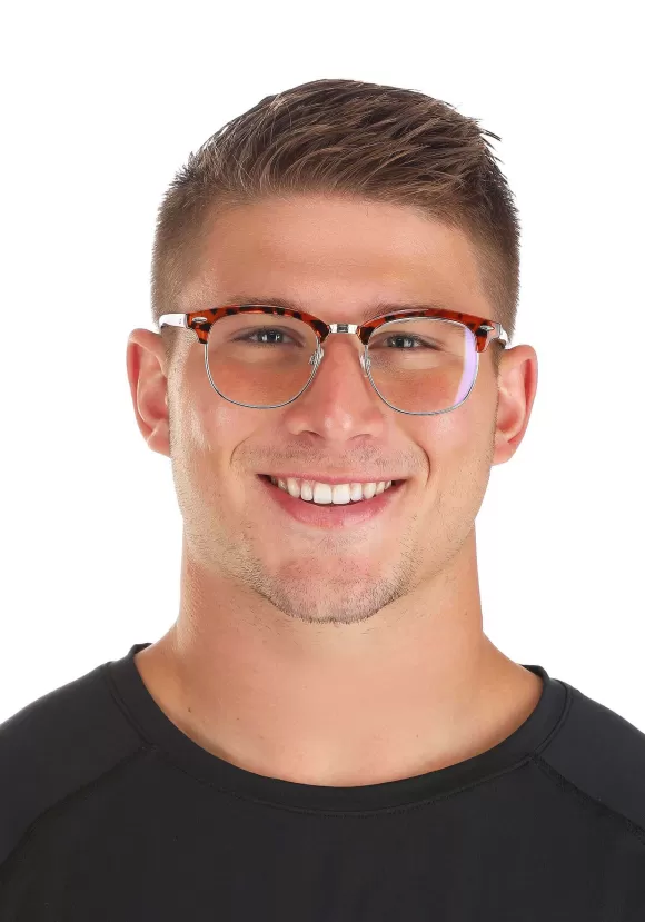 New FUN Costumes Mr. 50'S Brown Tortoise Glasses W/ Clear Lenses