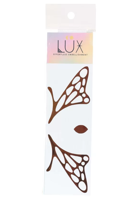 Discount Lux Orange Ember Monarch Wing Holographic Face Decals