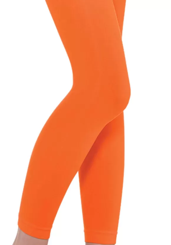 Cheap Amscan Orange Footless Tights For Kids