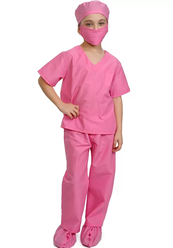 Best Sale Dress Up America Pink Doctor Scrubs For Girls