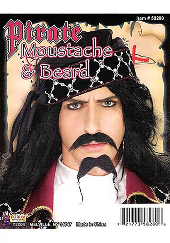 Store Forum Novelties, Inc Pirate Black Beard & Mustache