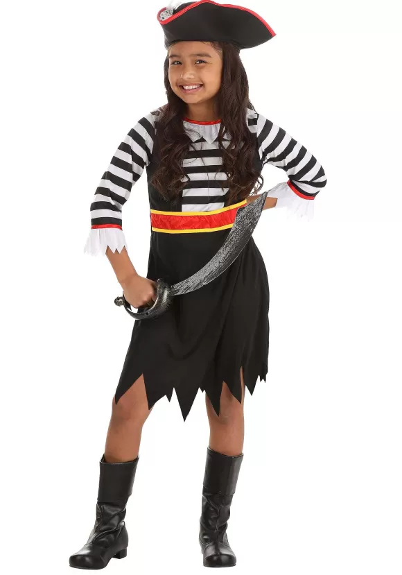 Hot FUN Costumes Pirate Captain Costume Dress For Girls