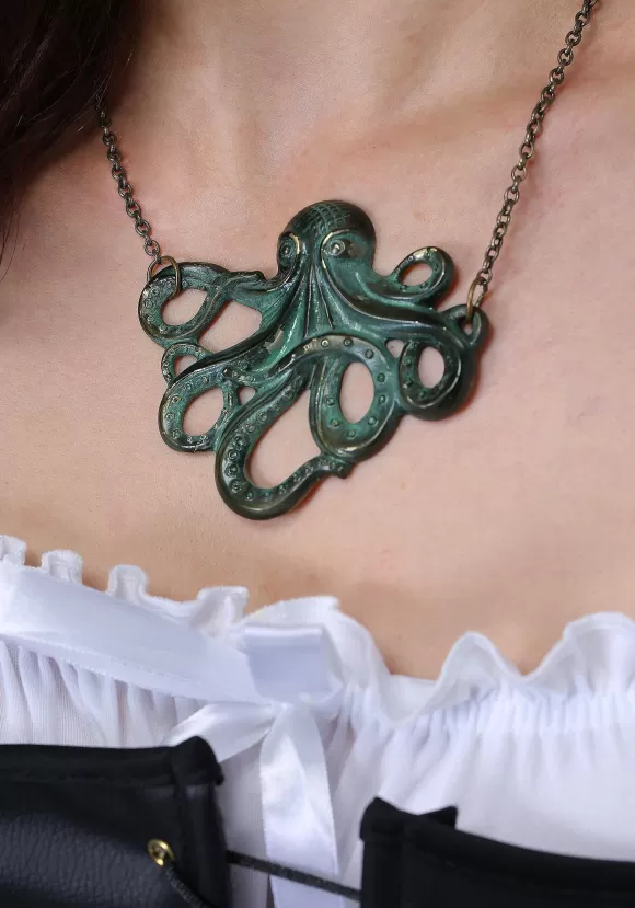 Online FUN Costumes Pirate Kraken Emblem Necklace