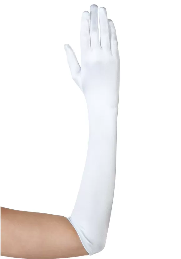 New FUN Costumes Plus Size White Elbow Length Gloves