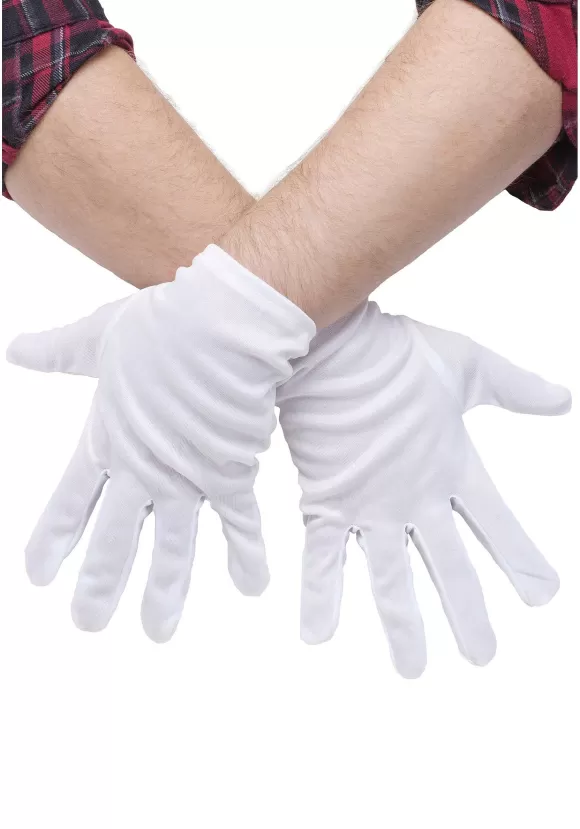 Discount Fun World Plus Size White Gloves