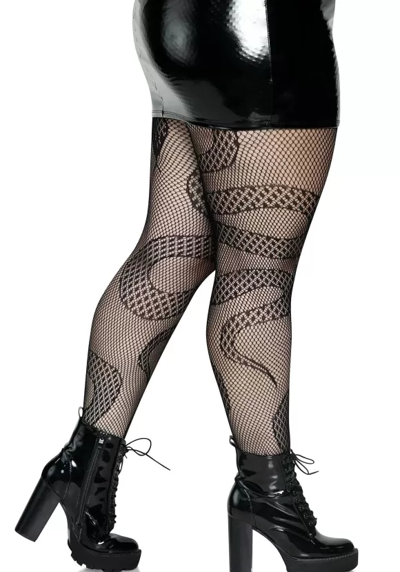 Clearance Leg Avenue Plus Size Women'S Snake Net Tights