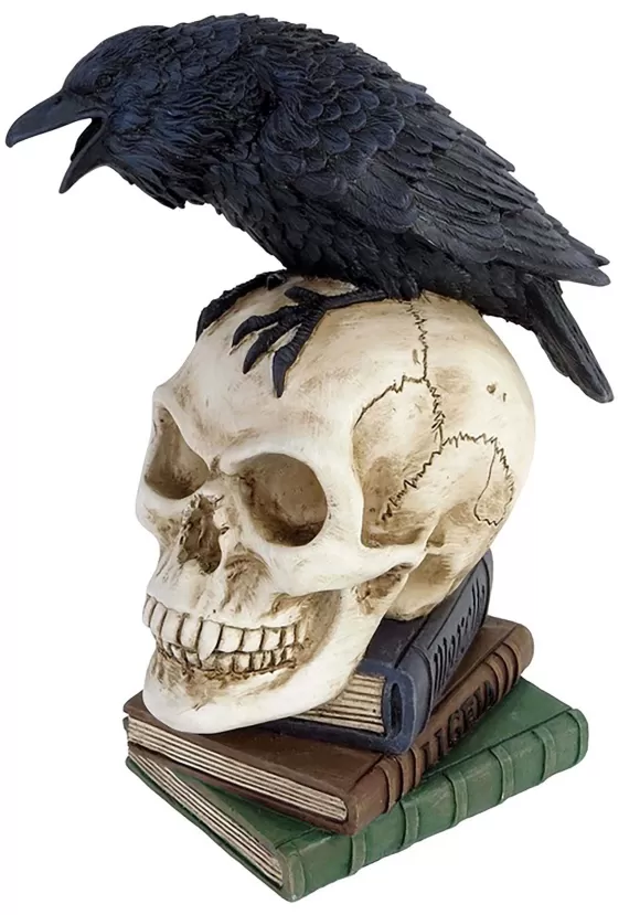 Discount Alchemy of England Poe'S 8" Raven Skull Decoration