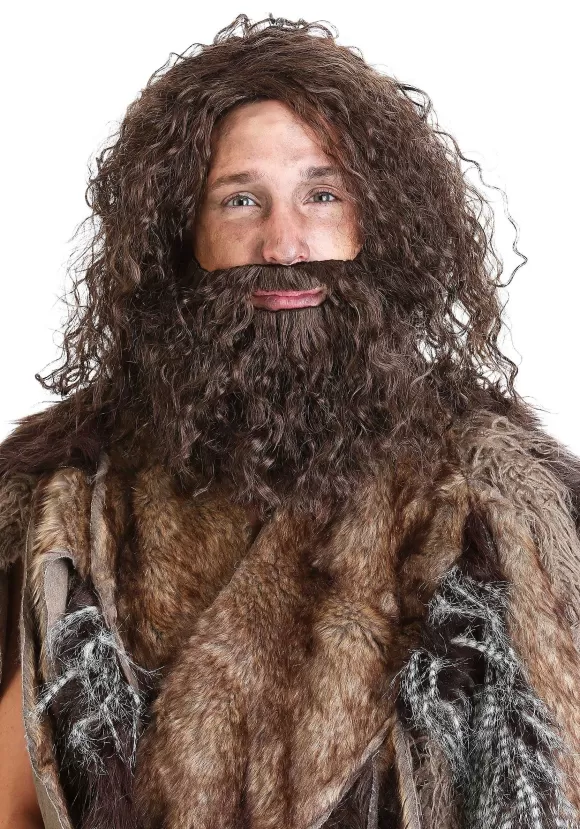 Best FUN Costumes Prehistoric Caveman Beard And Wig