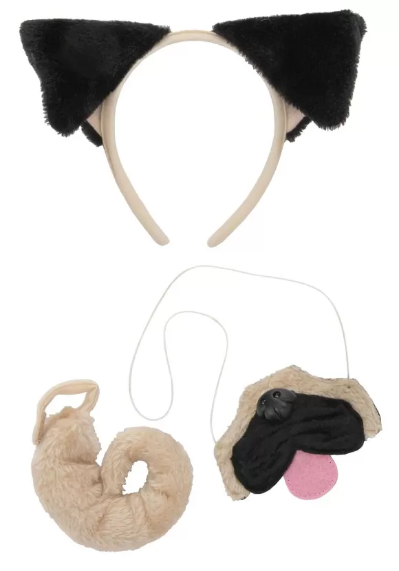 Online FUN Costumes Pug Dog Ears Headband Nose And Tail Kit