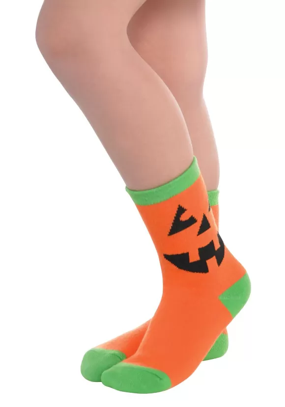 Cheap Amscan Pumpkin Crew Socks