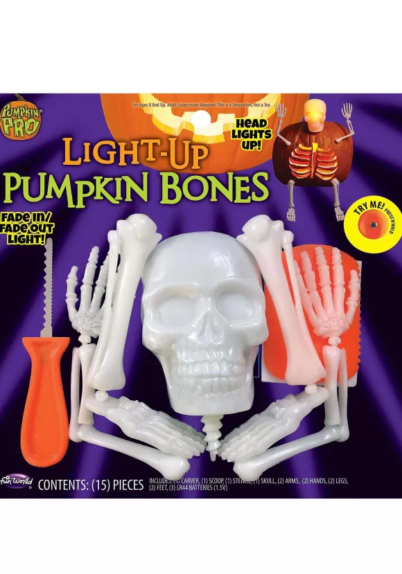 Best Fun World Pumpkin Light Up Bones Carving Kit